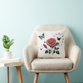 Coussin Rose, encre et temps