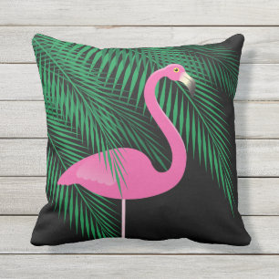 Coussin rose et noir réversible 1 de Flamant rose