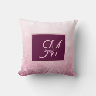 Coussin Rose Féminin Pailleté Abstrait dégradé