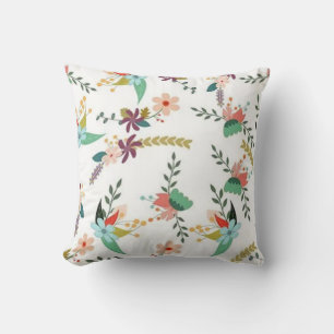 Coussin Rose Floral Élégant Art Vintage Rouge Noir