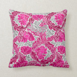 Coussin Rose floral et fuchsia de William Morris et
