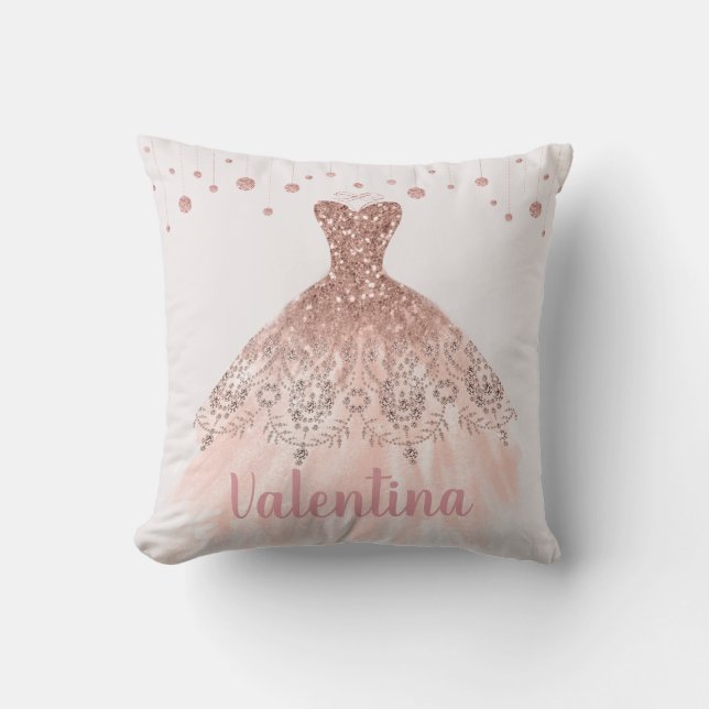 Coussin Rose Gold Princess Robe Ball Gown Couture (Recto)