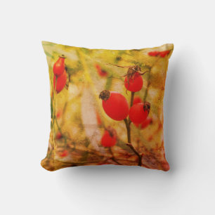 Coussin Rose hip Autumn Photographie Art Cushion
