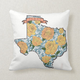 Coussin Rose jaune du Texas