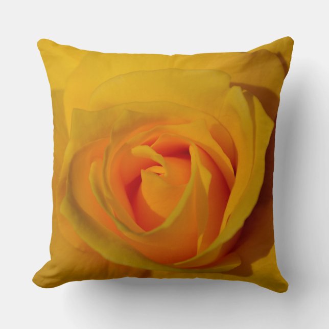 Coussin Rose jaune orange rose rose romantique (Recto)