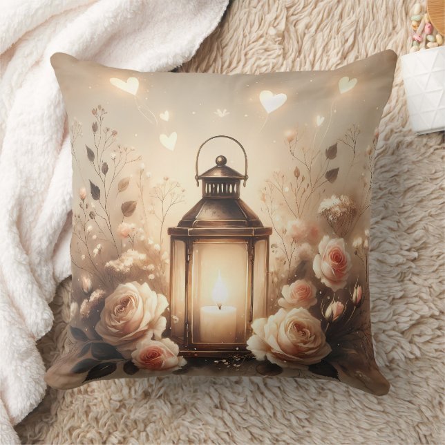 Coussin Rose Lantern Glow Bouquet (Couverture)