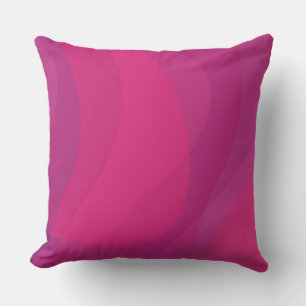 Coussin rose, moderne, cool, tendance illustration ondulée