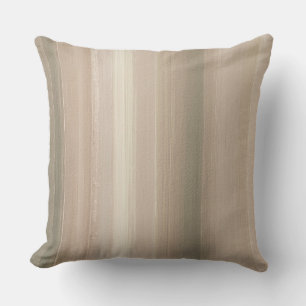 Coussin Rose Pâle Gris Mauve Abstrait Rayure Rustique