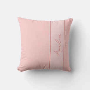 Coussin Rose personnalisé minimal