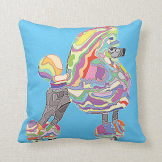 Coussin rose réversible de caniche
