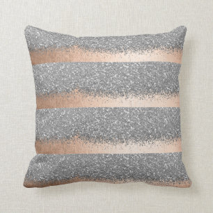Coussin Rose Rose Or Poudre Argent Parties scintillant ray