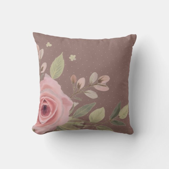 Coussin Rose rose pastel (Recto)