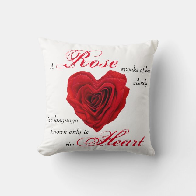 Coussin Rose rouge (Recto)