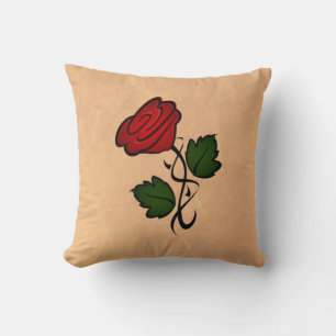 Coussin Rose rouge Kiss002