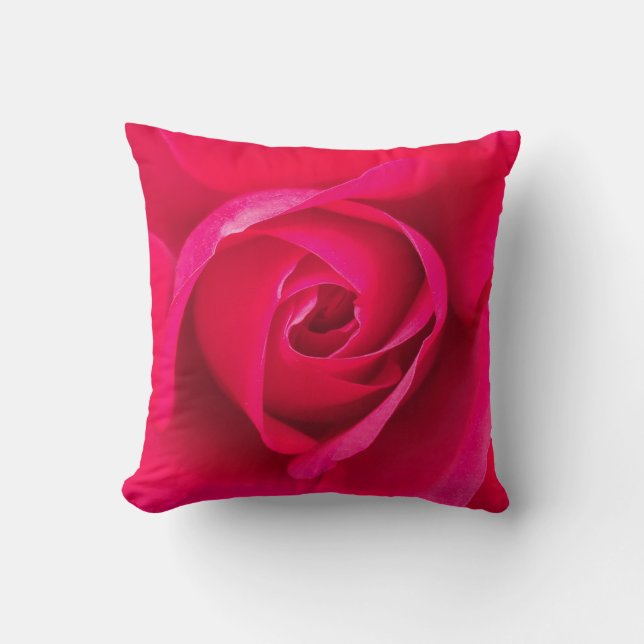 Coussin Rose rouge romantique v2 (Recto)