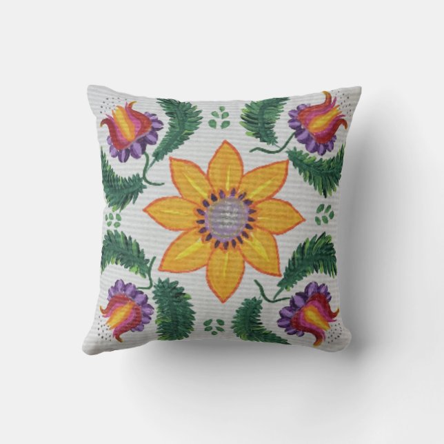 Coussin Rose tournesol (Verso)