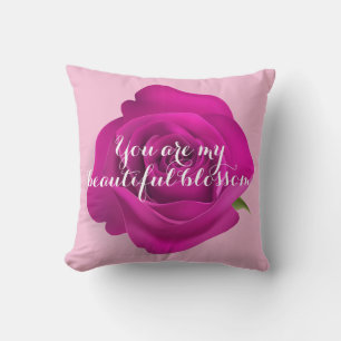 Coussin Rose Velours - Décoration de Maison Romant