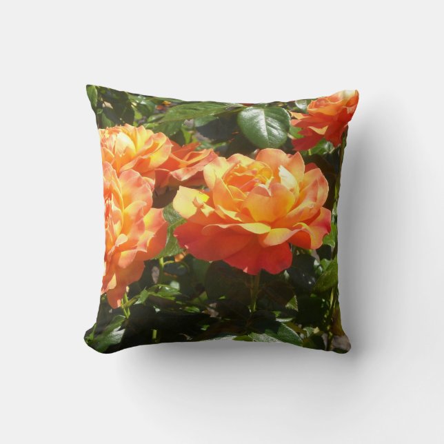 Coussin Roses Abricot (Recto)