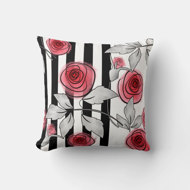 Coussin roses Abstraits (Recto)