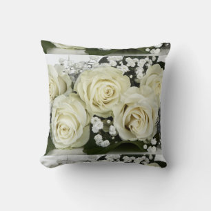 Coussin Roses blanches