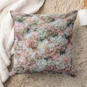 Coussin Roses blanches roses rose Motif floral nuptial