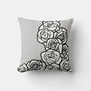 Coussin Roses blanches Vintages