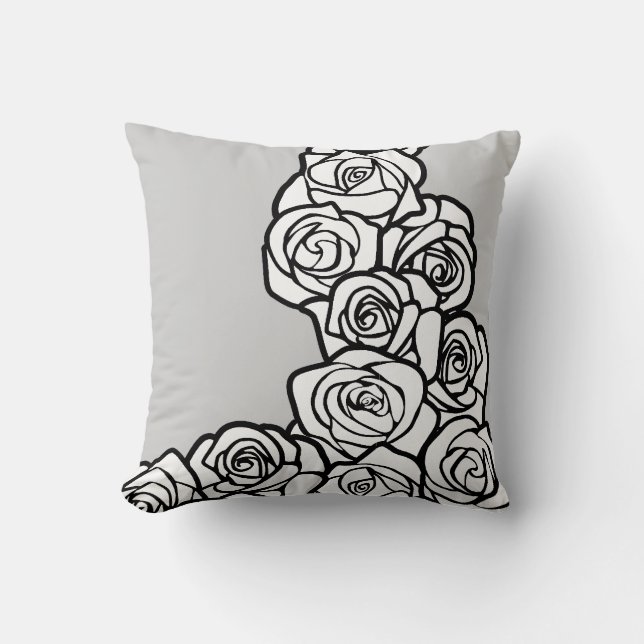 Coussin Roses blanches Vintages (Recto)