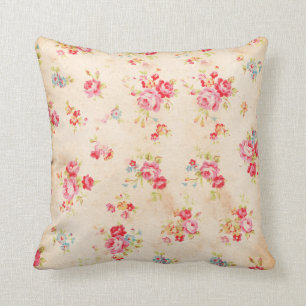Coussin Roses bleus roses Girly chics minables vintages
