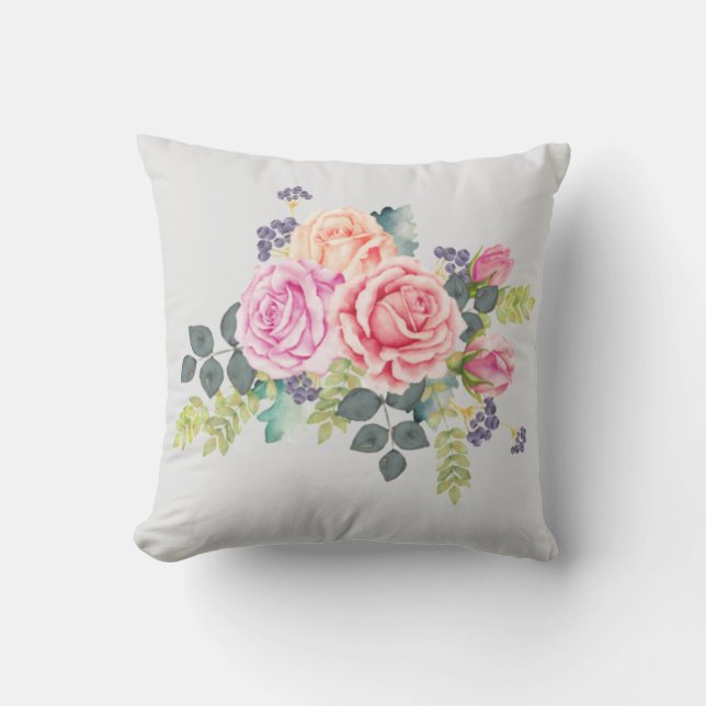 Coussin Roses Colorées (Recto)