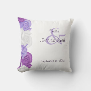 Coussin Roses de Collection Chic Date de Mariage
