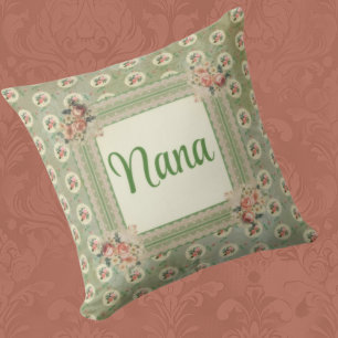 Coussin Roses de mémoire personnalisées vintage en dentell