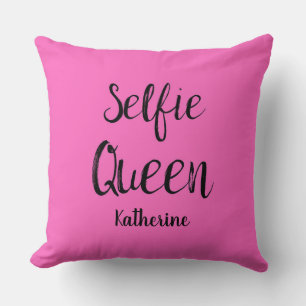 Coussin Roses indien fuchsia personnalisées par nom de la