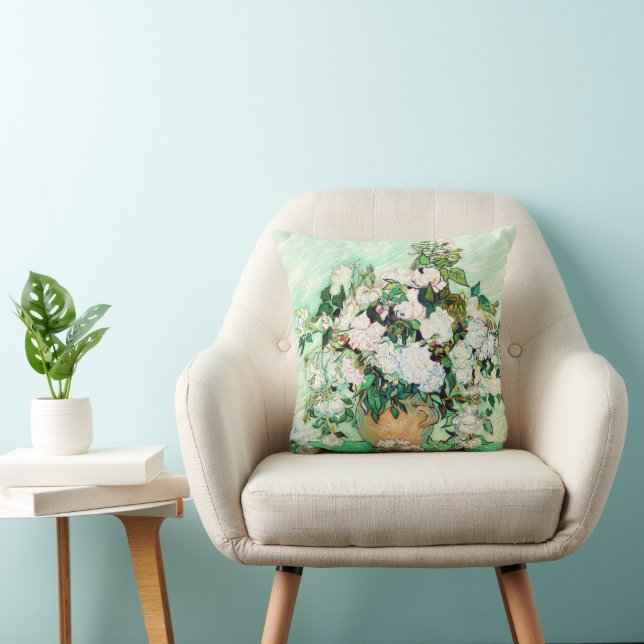 Coussin Roses par Vincent van Gogh (Chaise)