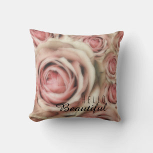 Coussin Roses roses élégantes florales rustiques chic de f