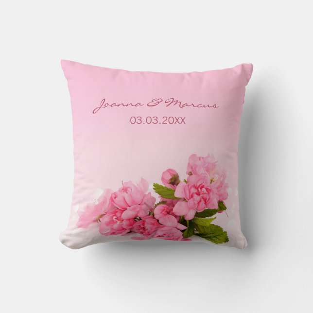 Coussin Roses Roses Et Pétales Roses (Recto)