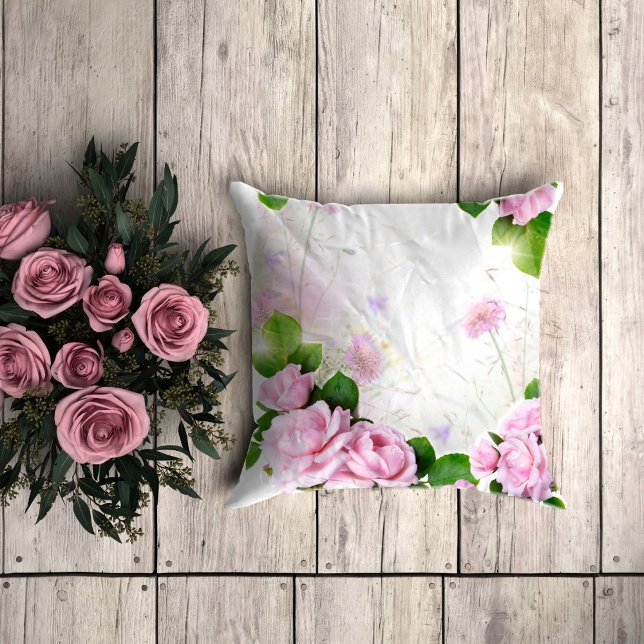 Coussin Roses roses romantiques JETER PILLOW (Créateur téléchargé)