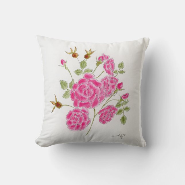 Coussin Roses rouges (Recto)