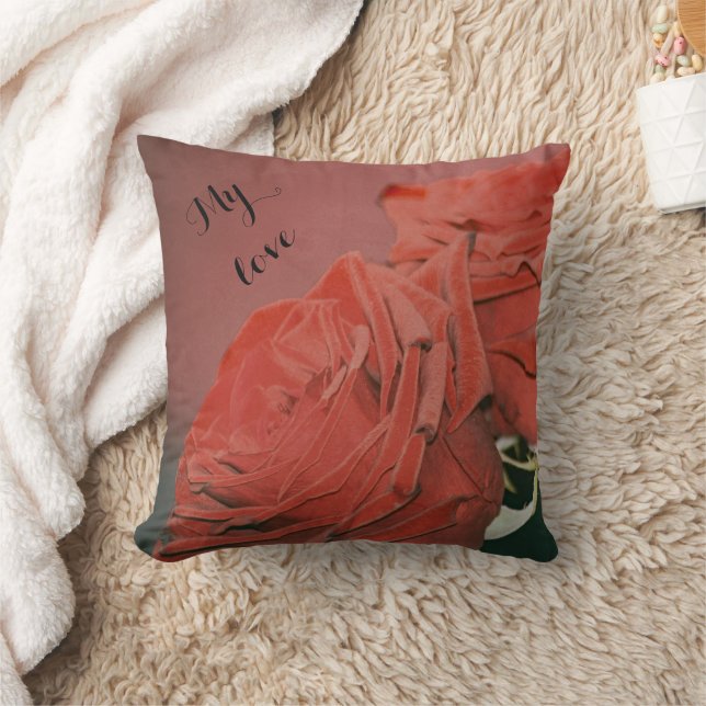 Coussin Roses rouges comme le velours  (Couverture)