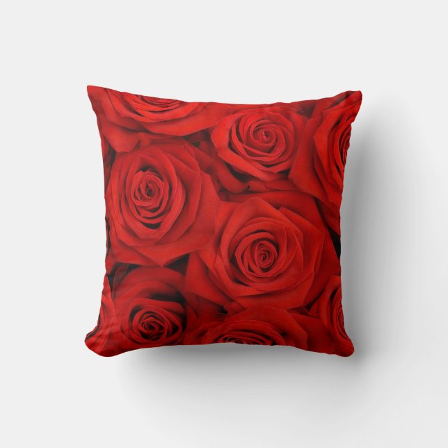 Coussin Roses spectaculaires rouges (Recto)