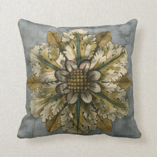 Coussin Rosette décorative Demask sur Arrière - plan gris