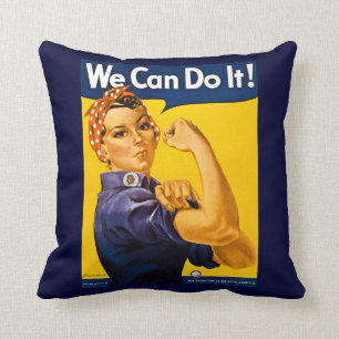Coussin Rosie le rivoir nous pouvons le faire vintage