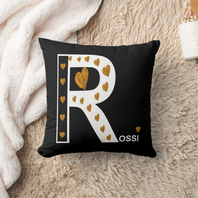 Coussin Rossi Love III sur Gold/White/Black (Couverture)