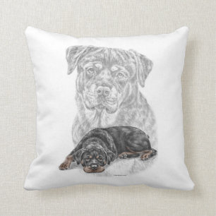 Coussin Rottweiler Chien Art