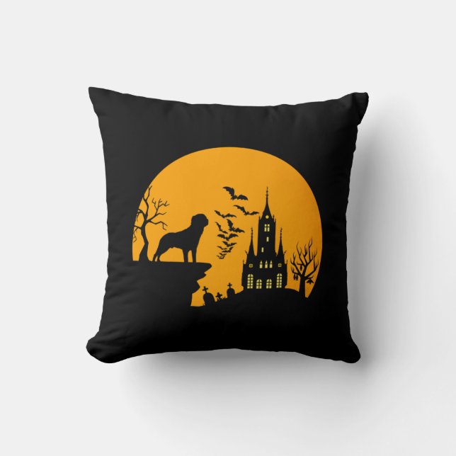 Coussin Rottweiler Halloween (Recto)
