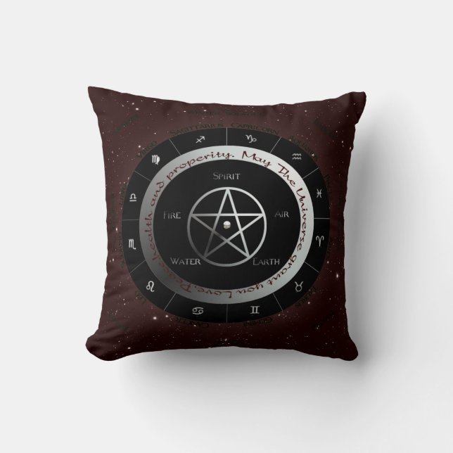 Coussin Roue de Samhain Pagan (Recto)