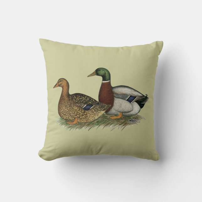 Coussin Rouen Ducks (Recto)