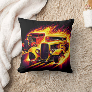 Coussin Roues chaudes classiques à travers des sentiers de