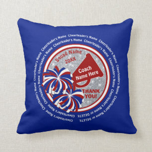 Coussin Rouge, blanc, présents d'entraîneur d'acclamation