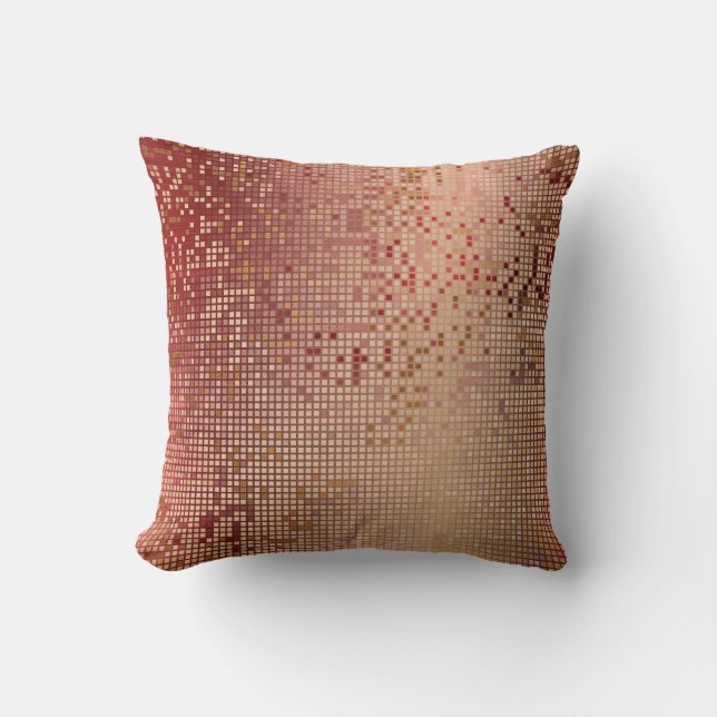 Coussin Rouge Bourgogne Gold Vip Cyber numérique brillant  (Recto)