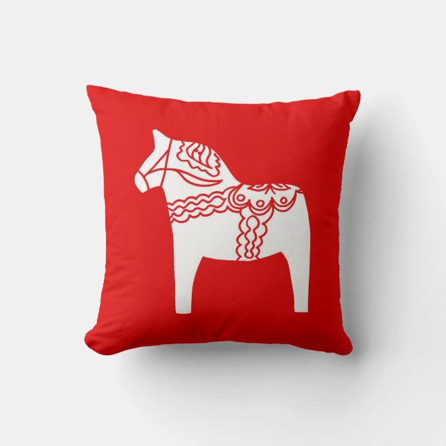 Coussin rouge de cheval de Dala (Recto)